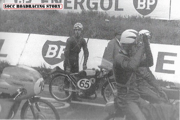 #65 Jos Maria Busquets and his updated Derbi, 10hp@12500rpm.